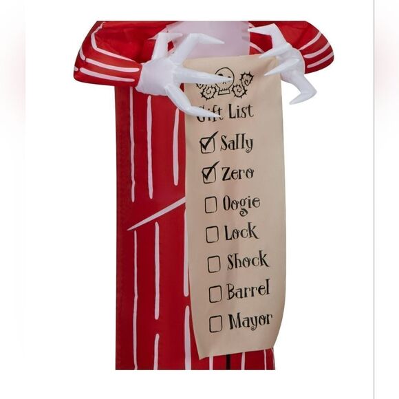 Santa Jack Skellington Wish List Gemmy Airblown Inflatable 5.5 ft Christmas New - Picture 2 of 5
